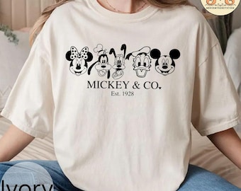 Camiseta retro de Mickey y compañía, fundada en 1928 - Camiseta de viaje a Disneyland