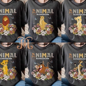 Vintage Disney Lion King Animal Kingdom Floral Shirt, Disney Animal Kingdom Family Shirt, Retro Lion King Shirt, Disney Trip 2025 Shirt