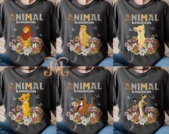 Vintage Disney Lion King Animal Kingdom Floral Shirt, Disney Animal Kingdom Family Shirt, Retro Lion King Shirt, Disney Trip 2025 Shirt