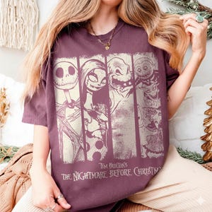 ヴィンテージ ナイトメアー・ビフォア・クリスマス シャツ、ディズニー コケット ボウ Tシャツ、ジャック・スケリントン サリー ハロウィン シャツ、ウギー・ブギー バッシュ 2026 画像 3