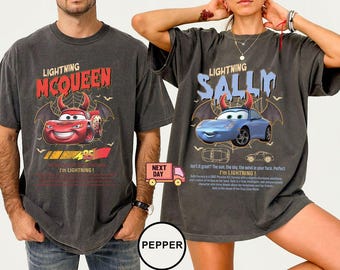 Halloween Vintage Cars Matching Shirt, Spooky McQueen & Sally Couple Tee, Limited Edition Disney Halloween Shirt, Trick or Treat Disney Gift