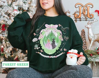 Coquette Bow Wicked Changed For Good Sweatshirt, Defy Gravity Wizard Tee, Broomstick Magic Wand Shirt, Wicked Musical Fan Gift Disney Style