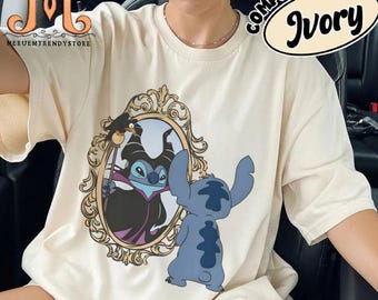 Coquette Stitch Halloween-tröja – Maleficent-kostymtröja, Disney Parks-stil, Törnrosa, Skurkar Cosplay-tröja, Söt läskig tröja