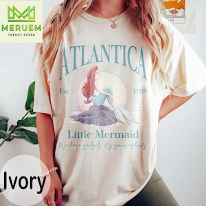 Disney Little Mermaid Shirt, Atlantica est 1989 Shirt, Ariel Mermaid Shirt, Disney Princess Shirt, Vintage Retro Ariel Shirt, Disney Shirt