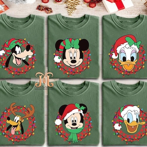 Retro Mickey And Friends Shirt, Disney Christmas Shirt, Mickey Minnie Christmas Shirt, Disney Christmas Party Shirt, Matching Disney Shirts