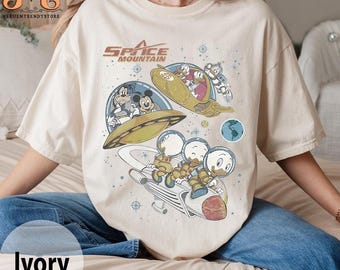 Vintage Mickey and Friends Space Mountain Shirt: Disneyland Family Trip