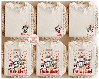 Custom Disneyland Christmas All Characters Shirts, Disney Christmas Shirts, 2025 Christmas Matching Shirt, Christmas Family Shirts