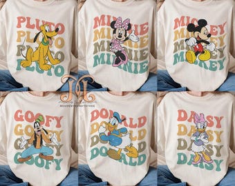 Camiseta retro de Mickey Mouse, camiseta de Mickey y sus amigos, camiseta de vacaciones de Disney, camiseta de Mickey de Disney, camiseta del Reino Mágico, camiseta de Mickey de Disney