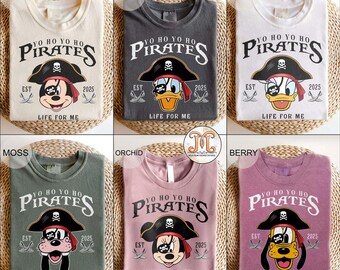 Disney Pirate Mickey And Friends 2025 Shirt, Disney Pirates Sweatshirt, Disney Mickey Minnie Pirate Themed Tee, Disney Pirate Cruise Gift