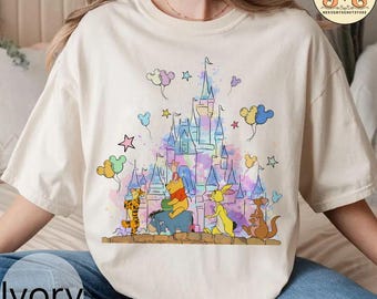 Comfort Colors® Pooh and Friends Shirt, Winnie The Pooh Shirt, Pooh Castle Shirt, Disney Pooh T-Shirt, Cute Pooh Bear Shirt, Disney Trip
