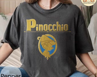 Camiseta de Pinocho, camiseta de Pepito Grillo, camiseta de Disneyland, camiseta de Disney World, camiseta gráfica vintage de Pinocho, camiseta de viaje a Disney 2025