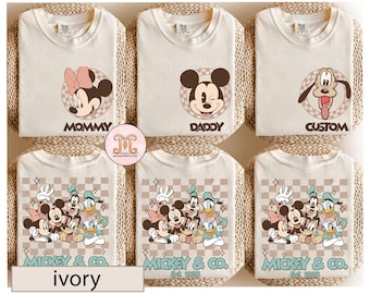Custom Mickey & Co Shirt, Retro Mickey and Friends Shirt, Checkered Mickey Tee, Disney Family Vacation Trip Shirt