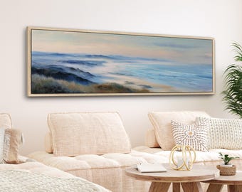 Coastal Beach Landscape Print: Large Horizontal Wall Art