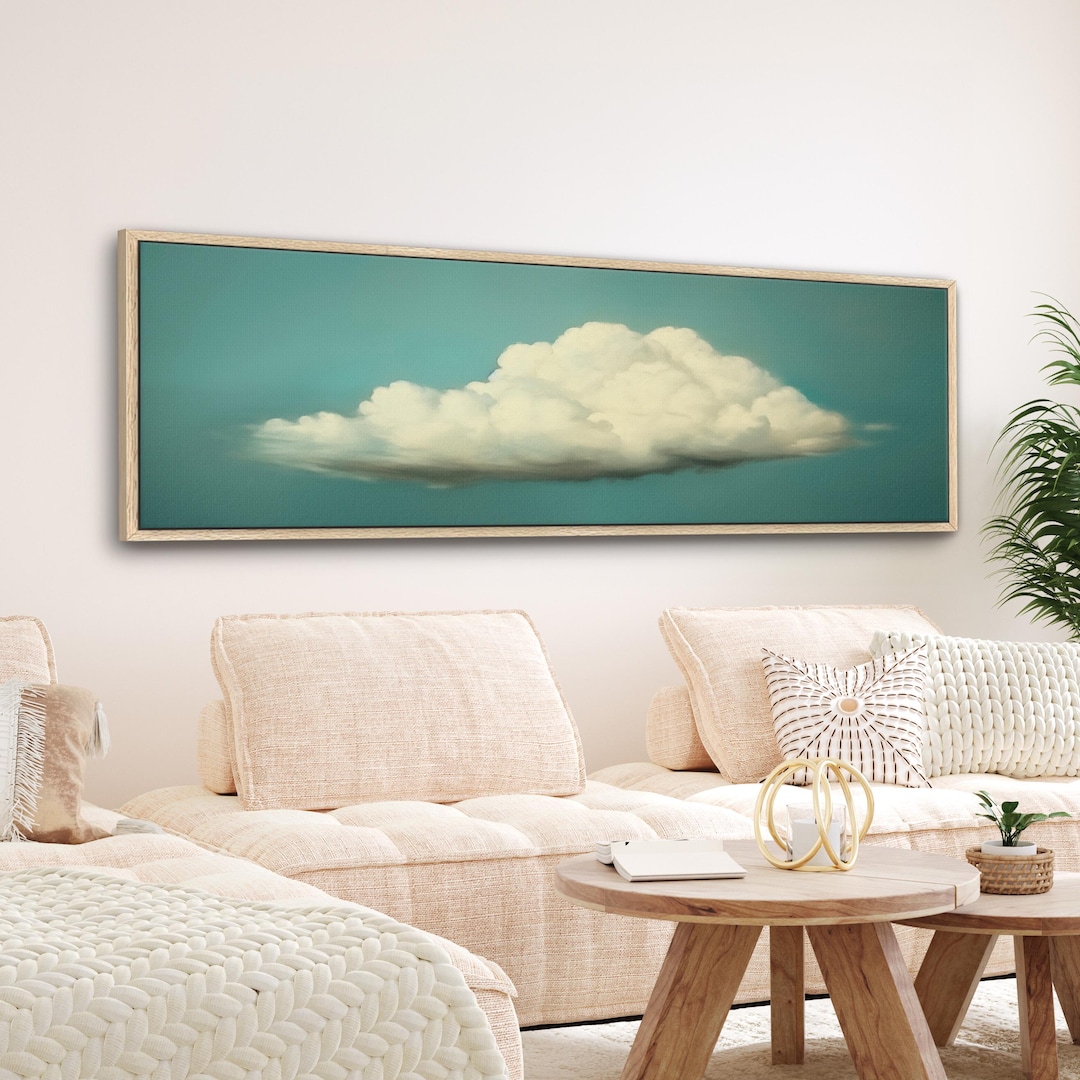 cloud-wall-art-canvas-large-horizontal-surreal-sky-print-etsy