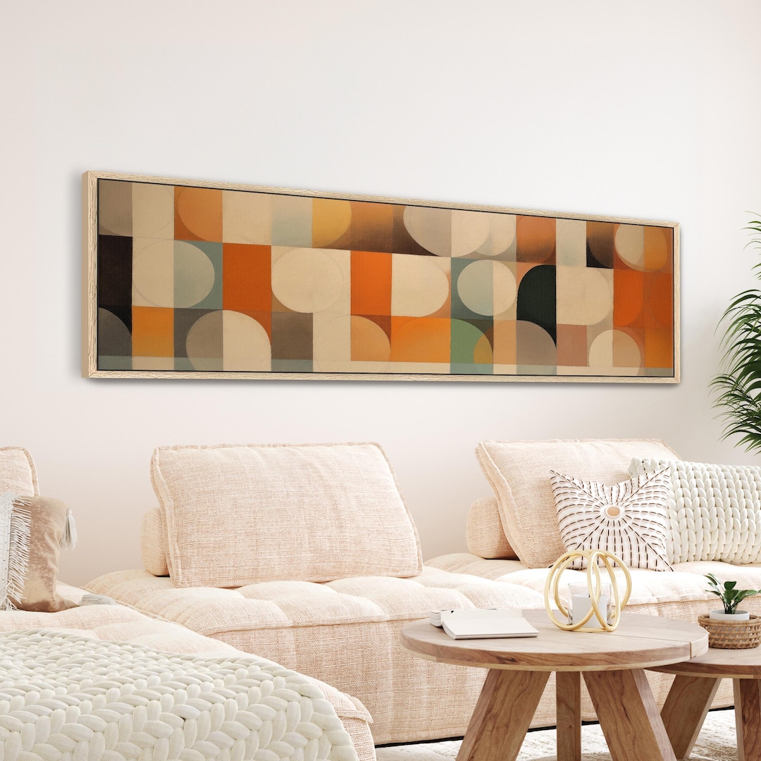 Abstract Wall Art Print: Mid Century Minimalist Decor Large Frame - Etsy