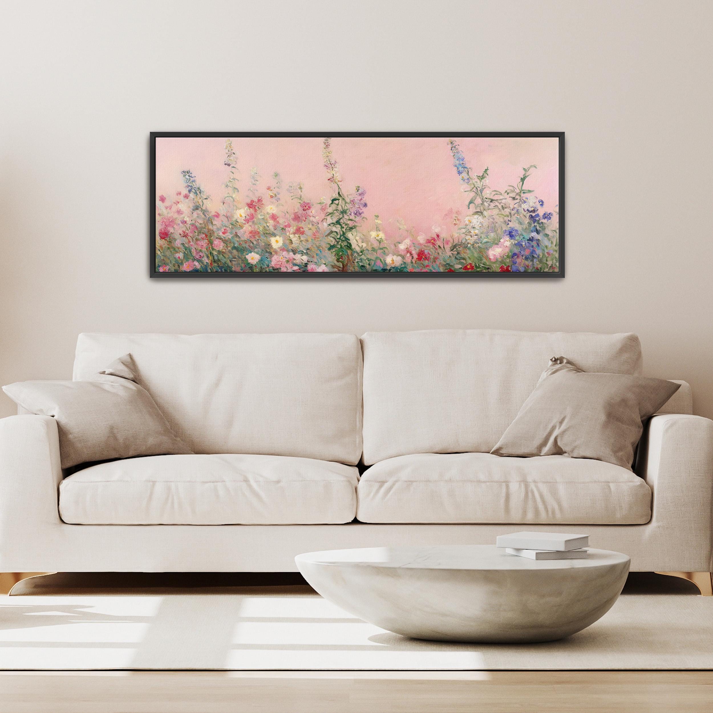 Pastel Pink Wildflower Canvas Print - Large Vintage Floral Wall Art - Etsy