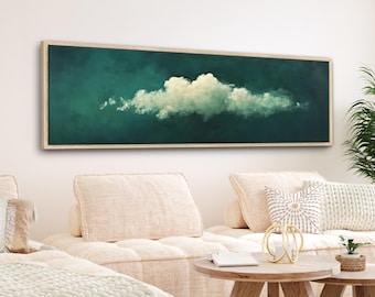 Cloud Canvas Print: Dark Surreal Wall Art, Large Horizontal Framed
