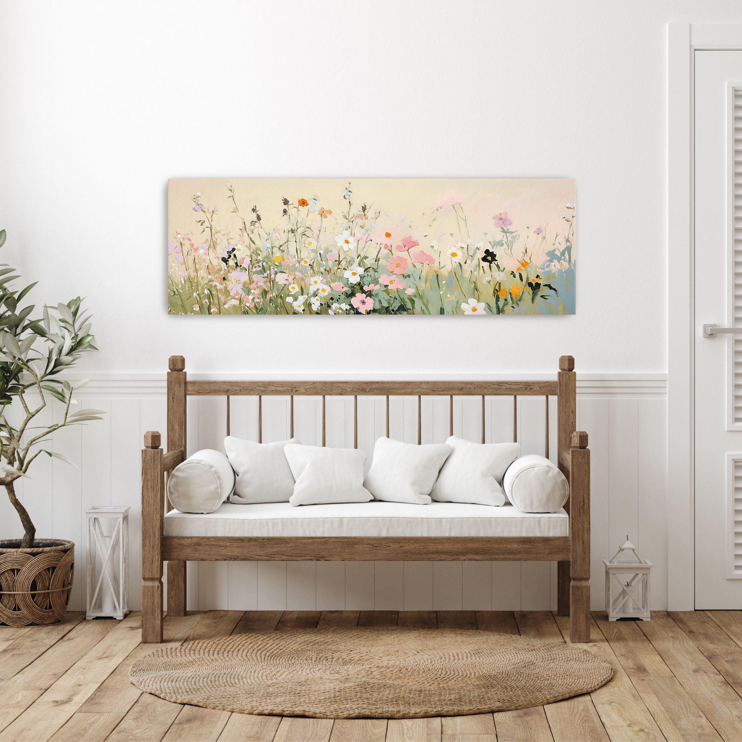 Floral Wall Art: Wildflowers Canvas Print Neutral Vintage - Etsy