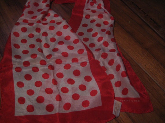 Cheerful Polka Dots Elaine Gold silk scarf - image 4