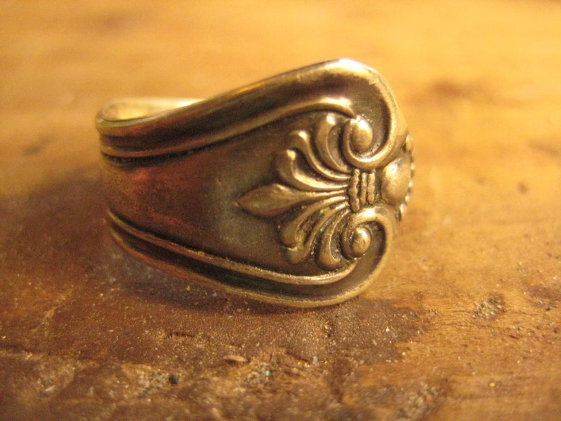 Sweet Spoon ring silver plate size 7.5 nice fit low profile handmade image 2