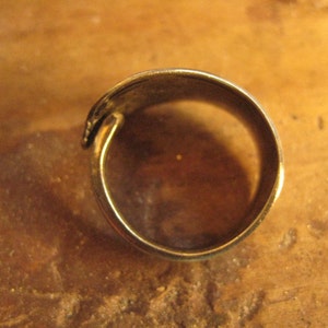 Sweet Spoon ring silver plate size 7.5 nice fit low profile handmade image 3