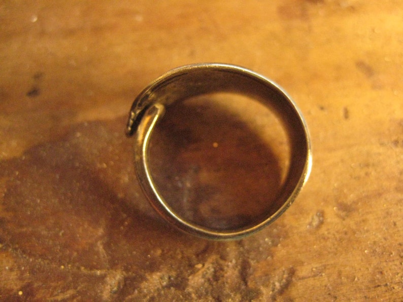 Sweet Spoon ring silver plate size 7.5 nice fit low profile handmade image 3