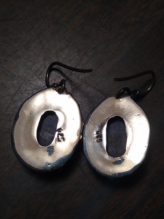Deep blue Lapis Sterling earrings - image 7