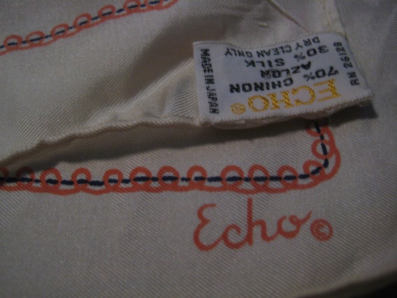 Echo silk scarf creamy white scarf - image 4