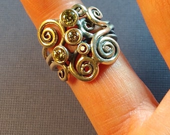 Spiral sterling ring size 6