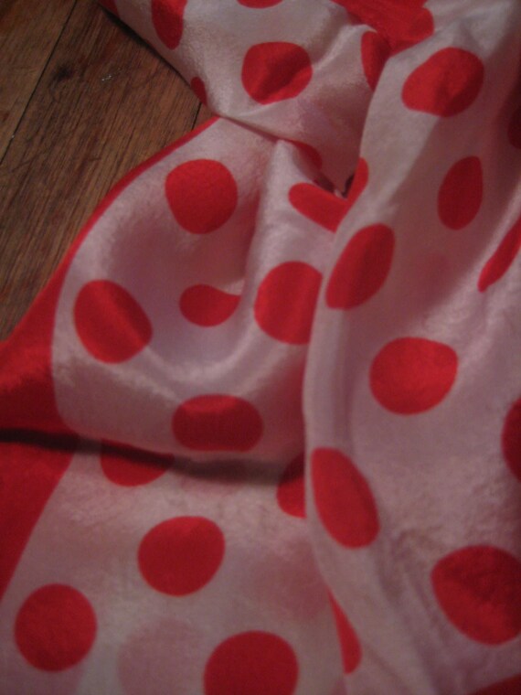 Cheerful Polka Dots Elaine Gold silk scarf - image 5