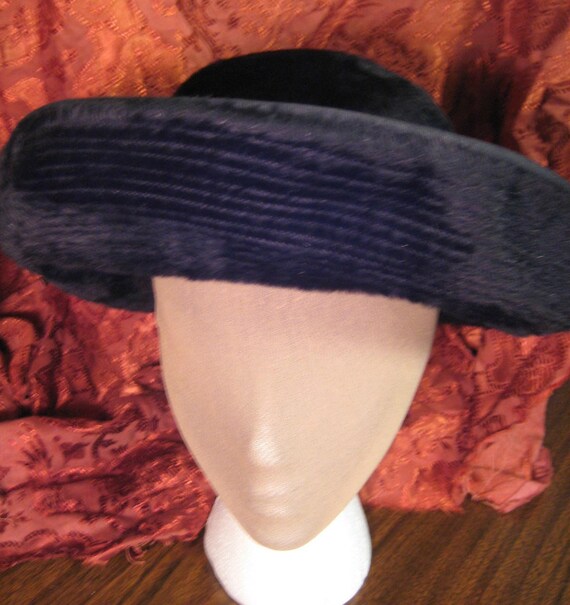 Vintage Christian Dior Hat black mohair