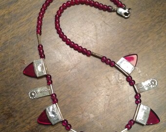 Afghan necklace sterling silver