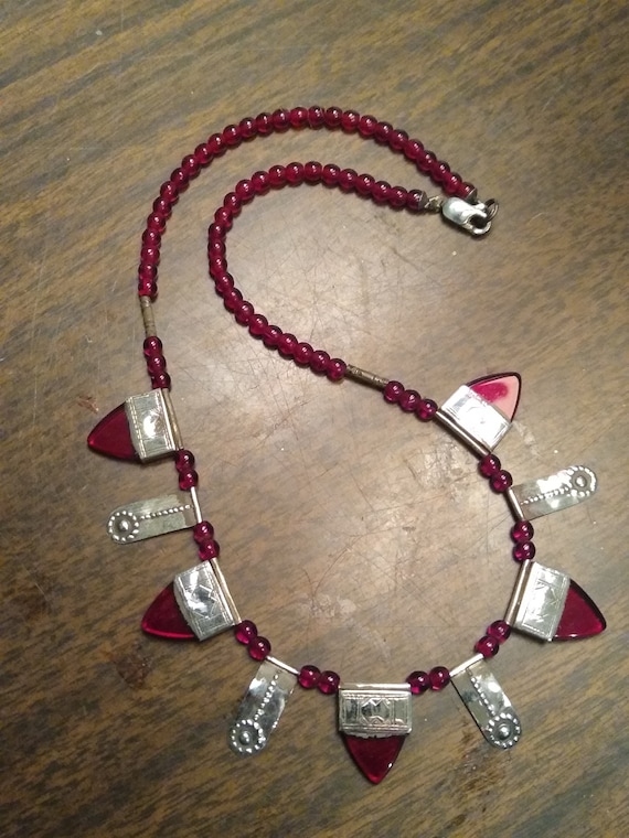 Afghan necklace sterling silver