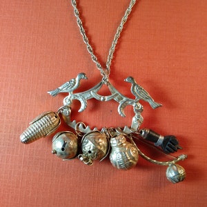 Penca de Balangandan Celebration brooch pendant on chain coin silver