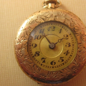 Ladies pocket watch gold filled Rose Watch company NY