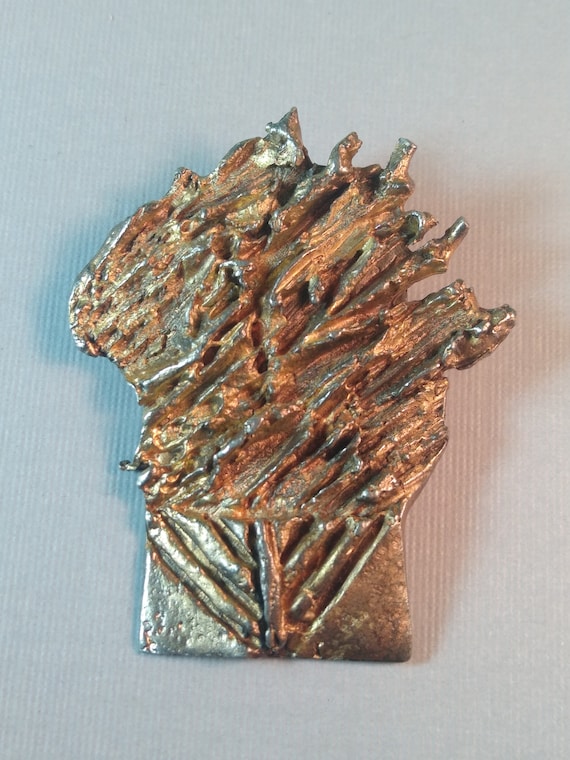 Burning bush Dan Reisinger brooch pendant judaica