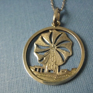 Sterling silver Windmill charm on chain