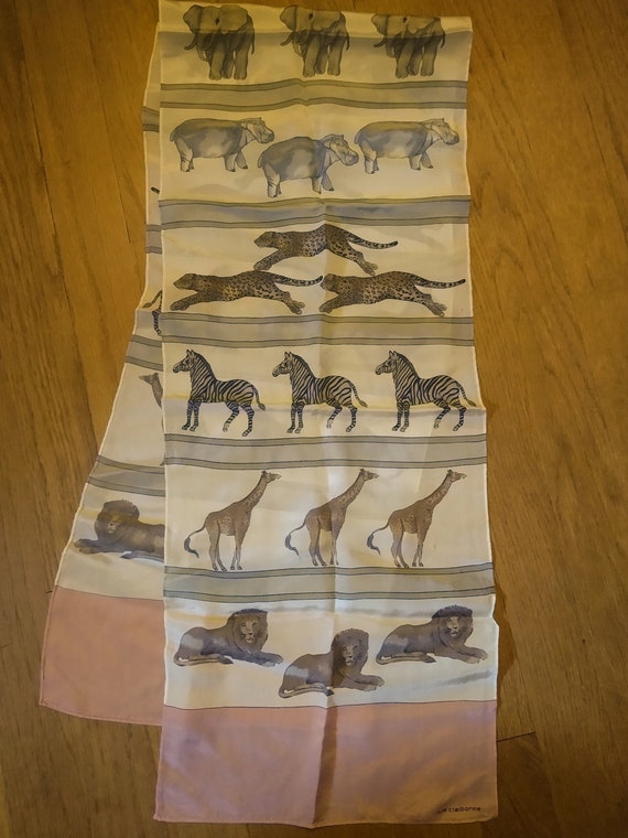 Animal print Liz Claiborne silk scarf oblong