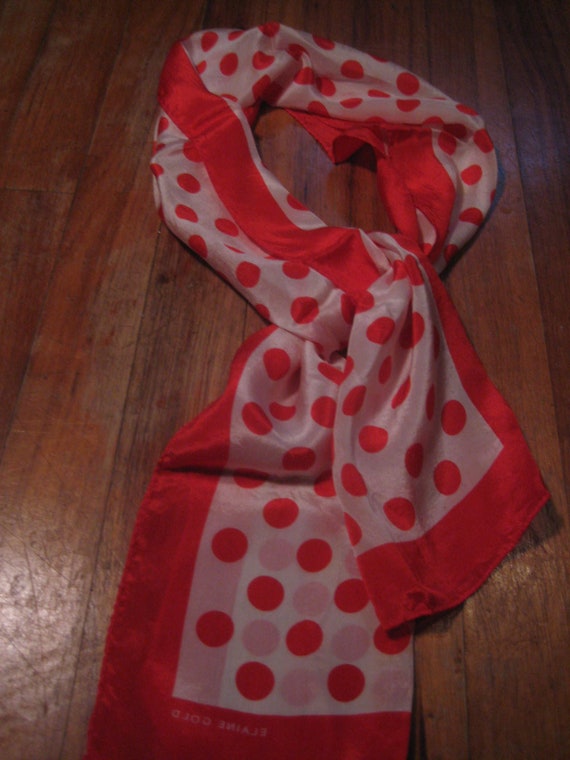 Cheerful Polka Dots Elaine Gold silk scarf - image 1