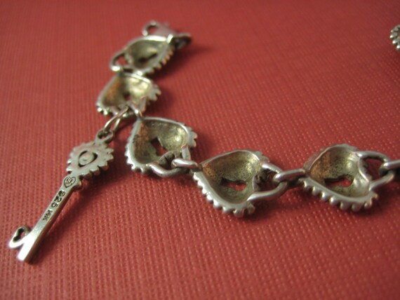 SWEETEST love bracelet  Hearts  Key & lock charms… - image 8