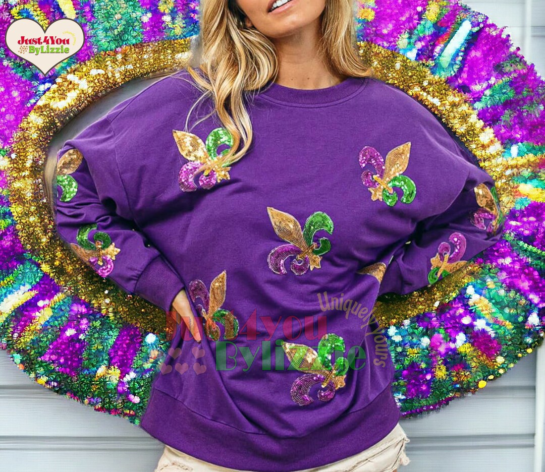mardi gras pullover