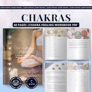 Chakra Healing Workbook Printable, US Letter Spiritual Journal, Seven Chakras Guide, Meditation Prompts, Energy Balancing PDF
