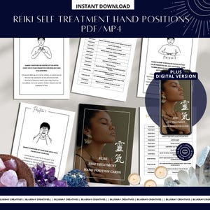 Gids voor zelfbehandeling handposities, reiki-handposities afdrukbaar, hand-out reikicursus, gids voor studenten reiki, reiki-hulpmiddelen voor bedrijven