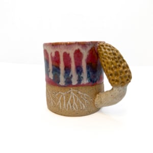 Tazza da caffè espresso con fungo mora, mini tazza fatta a mano