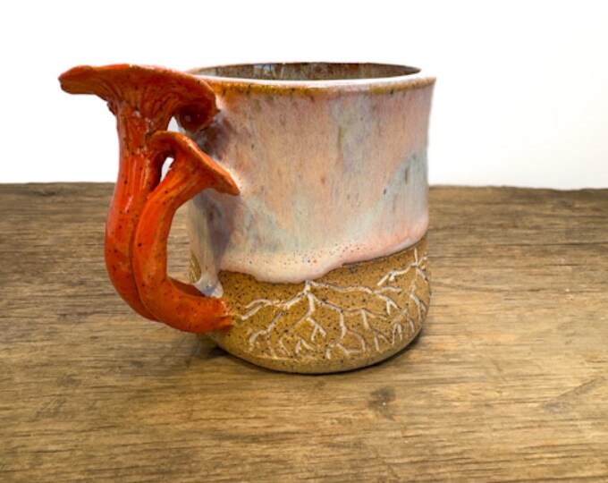 Chanterelle Mushroom Espresso Cup handmade Mini Mug