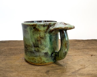 Espresso Cup Morel Mushroom handmade Mini Mug