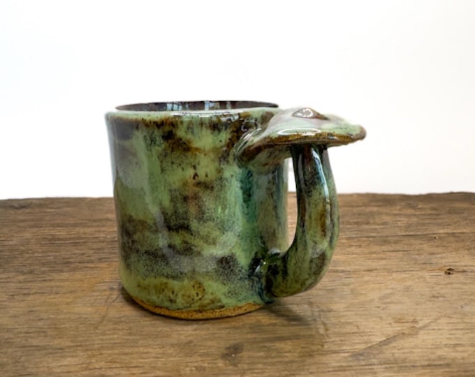 Espresso Cup Morel Mushroom handmade Mini Mug