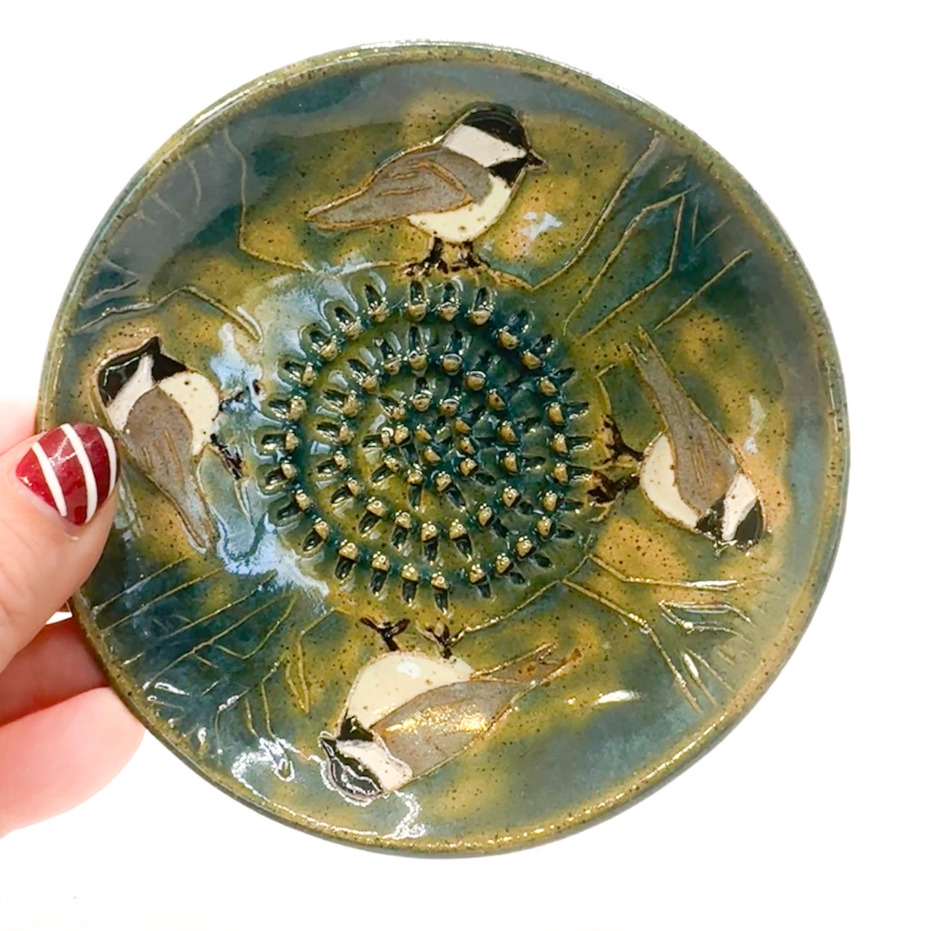 陶器の鳥の皿 - Etsy 日本