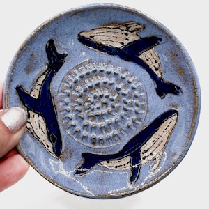 Swimming Whales Garlic Grater handmade