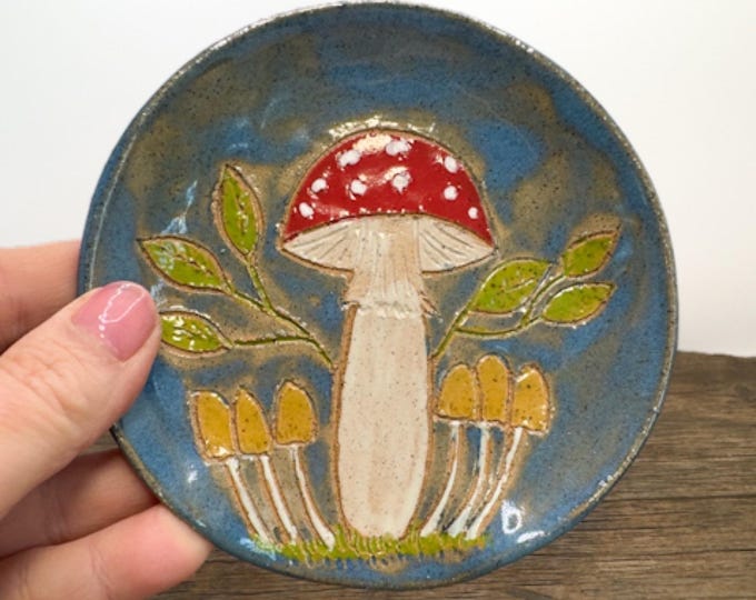 Mushroom Leaf Design Spoon Rest